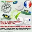Détecteur de Mouvement SINOPower Ampoules LED Automatique HF Radar 360° Relais Hyperfréquence Luminaire Éclairage Micro-Ondes Capteur