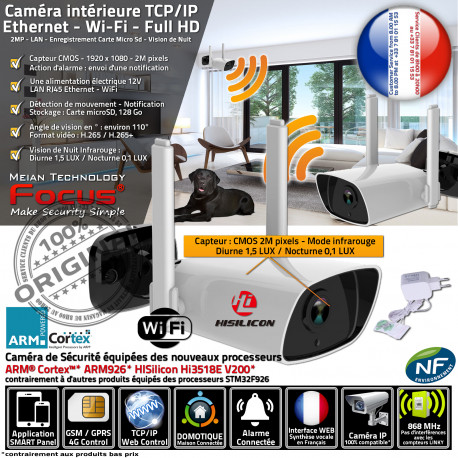 Caméra IP Intérieur HA-8405 Intérieure Protection d-Alarme Vision Habitation Système de Meian Nuit Wi-Fi RJ45 Ethernet avec Enregistrement