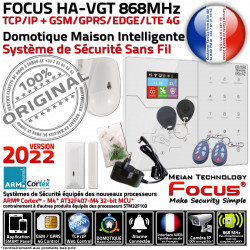 FOCUS HA-VGT 4G 868MHz Sirène Connecté Logement Boutique Entreprise Abonnement TCP Meian Système Surveillance Sans SIM Ouverture Alarme Détecteur