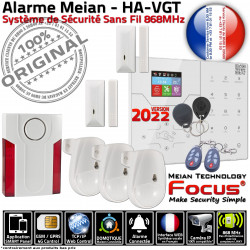 HA-VGT Alarme Meian Mouvements GSM Accès Sirène F3 Connectée Appartement ORIGINAL Connecté Logement RFID Surveillance Contrôle Détection