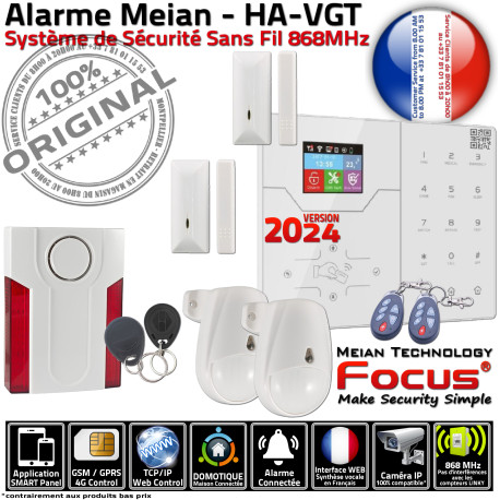 Grange PACK FOCUS ST-VGT 4G Orion Maison Alarme Compatible Ethernet Système Connecté GSM 868MHz TCP-IP Sécurité Surveillance