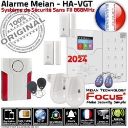 Industriel Meian Alarme PACK 2 868MHz Ethernet Maison Système pièces FOCUS TCP-IP Sécurité Surveillance GSM Bâtiment ST-VGT Connecté