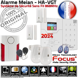 ORIGINAL Détection 2 Entreprise Maison Interne Connectée Sirène PACK Centrale FOCUS Contrôle pièces Meian Mouvements 868MHz Alarme Entrepôt ST-VGT