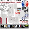 Maison 5 PACK ST-VGT Local FOCUS Connecté Ethernet GSM TCP-IP 868MHz Surveillance Système Alarme Sécurité Meian pièces