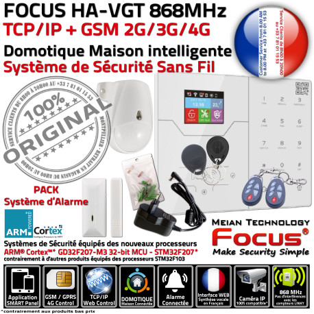 SIM PACK ST-VGT Local GSM Abonnement 868MHz Meian Surveillance Professionnel Sans Connecté Ethernet Système FOCUS Alarme Sécurité