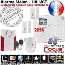 Salon Logement Sirène Surveillance Studio Mouvements FOCUS Chambre Alarme ST-VGT Focus Pièce Détection Contrôle Interne Connecté ORIGINAL GSM