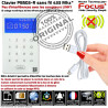 Protection Domotique Focus Lecteur Roulant Détection 433 Tactile Relais Badge Avertissement RFID Centrale Volet Accès PB503-R Alarme Connectée Clavier MHz