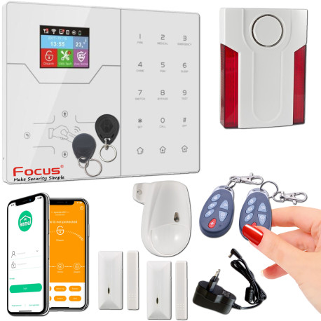 Studio Focus ST-VGT 868MHz Fenêtre Sécurité Meian Système Maison Capteur ORIGINAL Télécommande Infrarouge Protection Porte Alarme Appartement