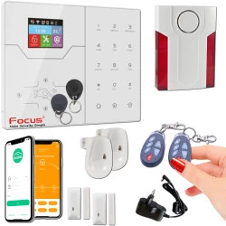 Système Connecté Maison Meian Ethernet Alarme PACK FOCUS GSM Sans-Fil TCP-IP Sécurité Restaurant ST-VGT M 868MHz Garage Surveillance