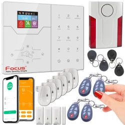 sans Connecté 3G de abonnement PACK FOCUS Système ST-VGT GSM Maison Ethernet 868MHz Alarme Surveillance TCP-IP V Vacances Sans-Fil Sécurité