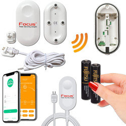 Système Fil FOCUS Connecté 868 ORIGINAL Pièces Chambres Sécurité Capteur Eau 868MHz MD-230R Domotique Sans Protection Salons MHz Fuite