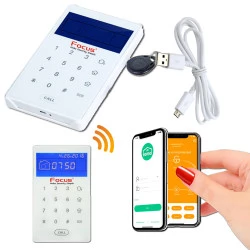 Centrale Ethernet Clavier Lecteur Meian RFID FOCUS Badge Tactile Digicode Restaurant Alarme Connectée fil Avertissement Commerce sans